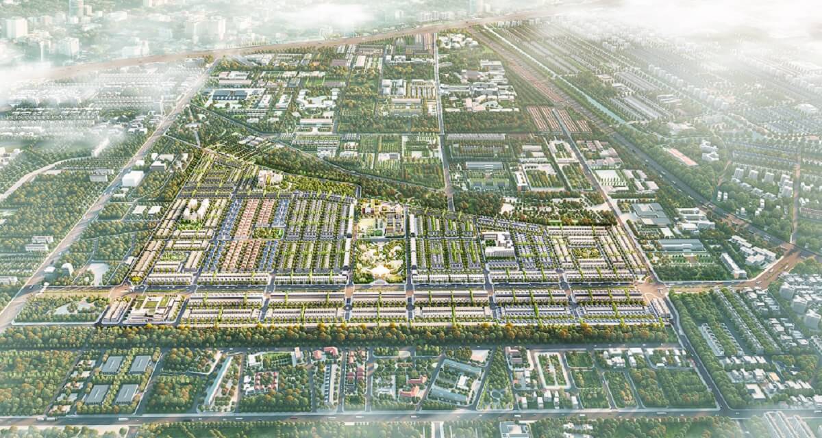 Phối cảnh tổng thể dự án Gem Sky World tại huyện Long Thành, chủ đầu tư Đất Xanh